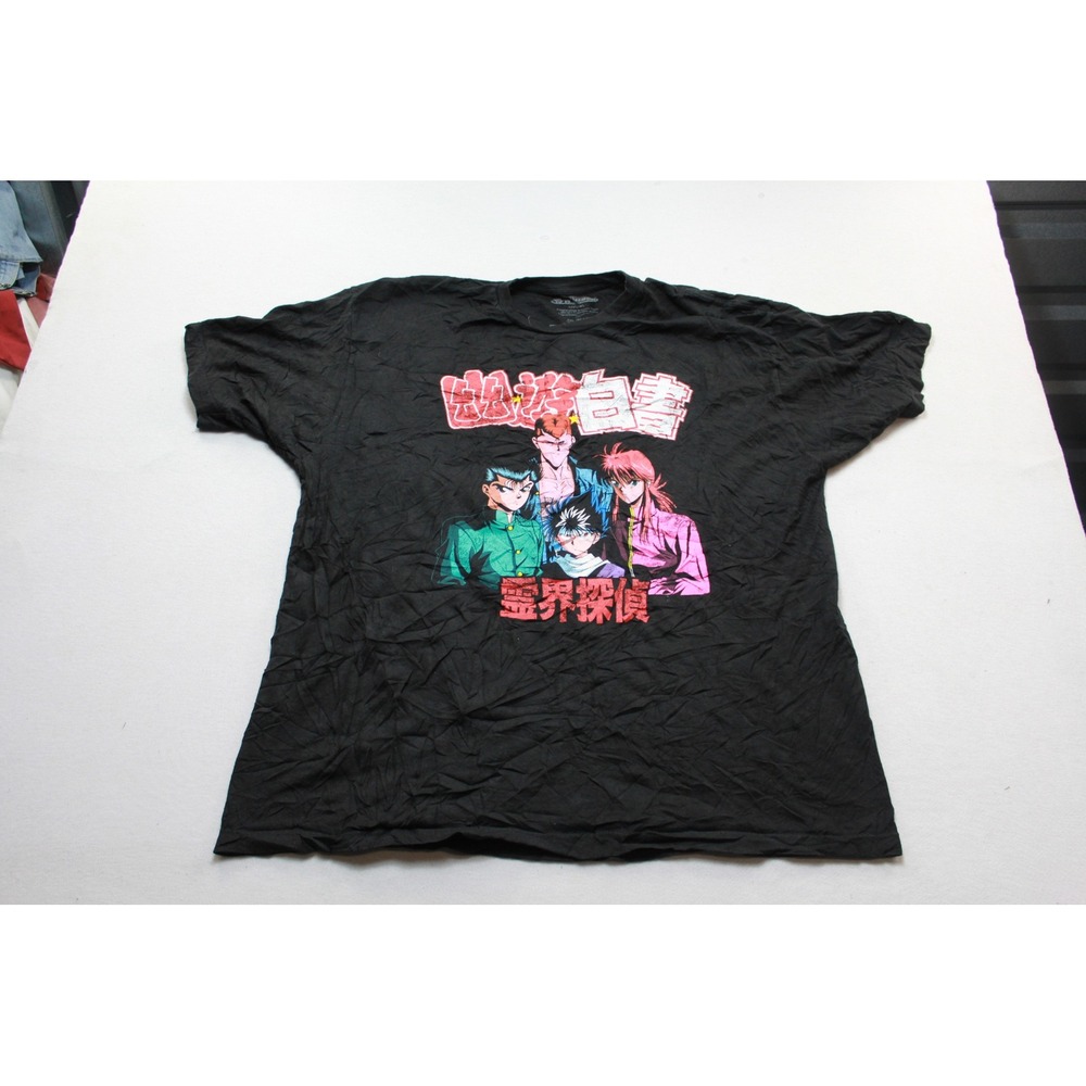 Yu Yu Hakusho T-Shirt Mens Double Extra Large Black Excellent Graphic Anime Tee